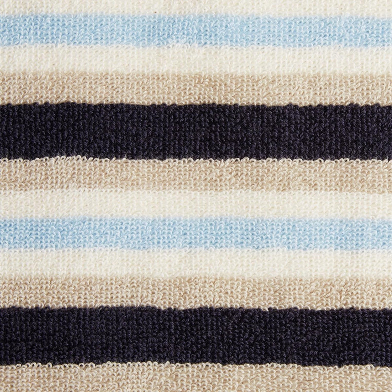 Cotton Striped Medium Weight 2 Piece Bath Sheet Set - Blue