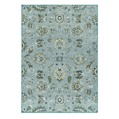 Brookshire Antique Traditional Floral Indoor Area Rug - Blue