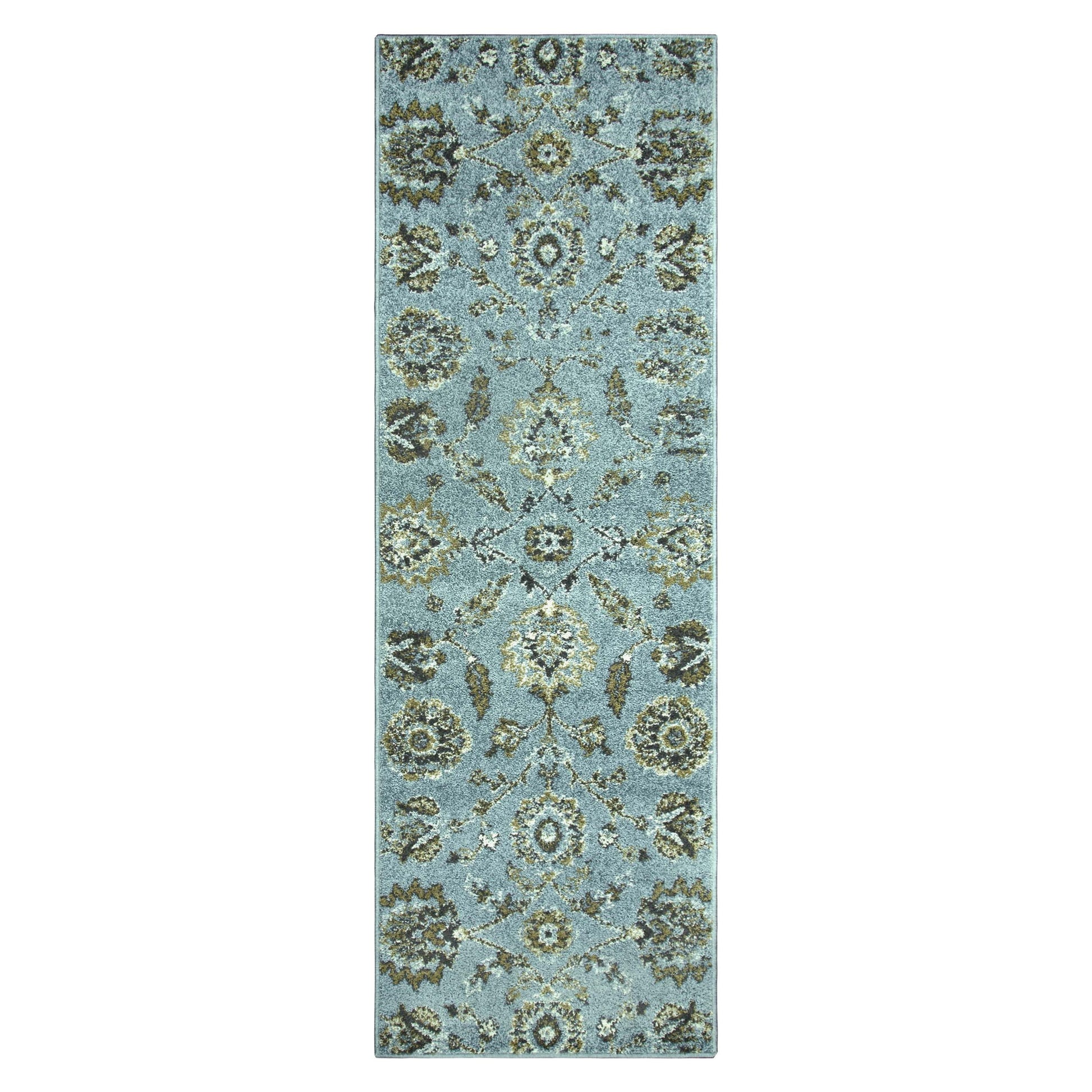 Brookshire Antique Traditional Floral Indoor Area Rug - Blue