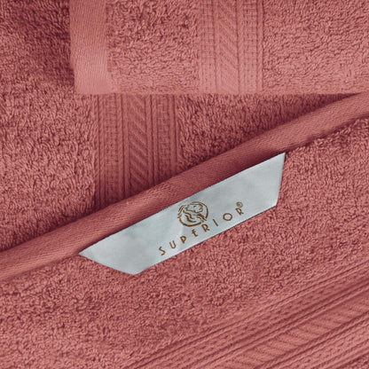 Cotton Heavyweight Absorbent Plush 6 Piece Towel Set - Blush