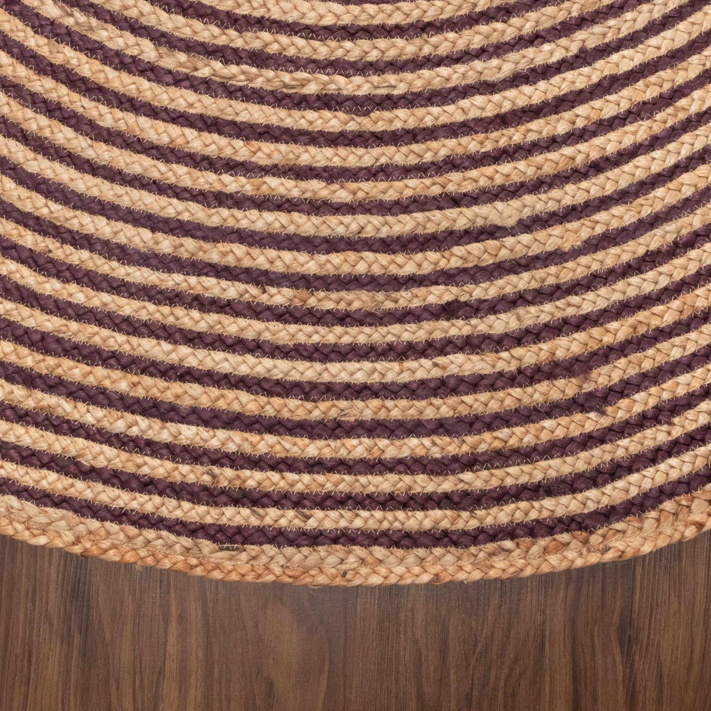  Superior Braided Round Jute Indoor Area Rug - Purple