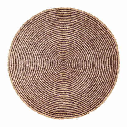  Superior Braided Round Jute Indoor Area Rug - Purple