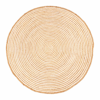  Superior Braided Round Jute Indoor Area Rug - Ivory