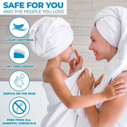 Zero-Twist Cotton Quick-Drying Absorbent Assorted 6 Piece Towel Set - Brick