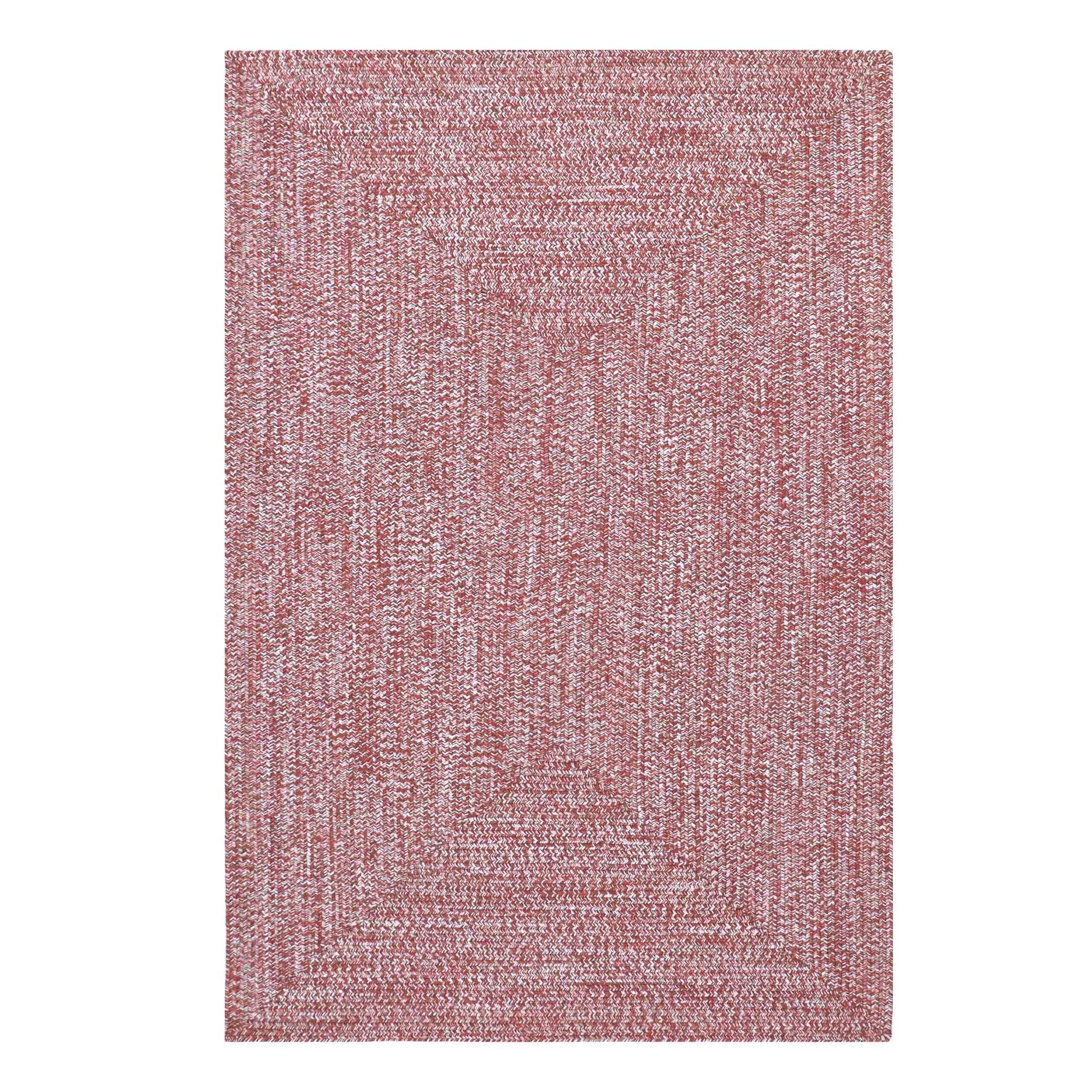 Multi Toned Braided Area Rug Bohemian Indoor Outdoor Rugs - Brick-White