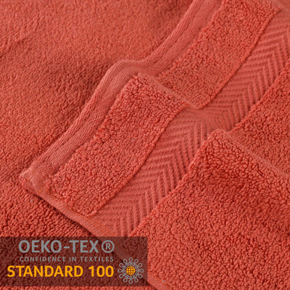Zero Twist Smart Dry Combed Cotton 2 Piece Bath Towel Set - Brick