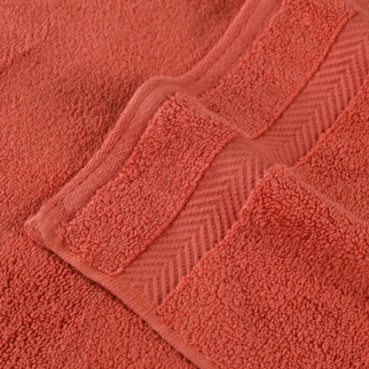 Zero Twist Smart Dry Combed Cotton 2 Piece Bath Towel Set - Brick