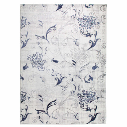 Superior Briony Modern Floral Area Rug - Cobalt BlueSuperior Briony Modern Floral Area Rug - Cobalt Blue