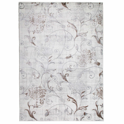 Superior Briony Modern Floral Area Rug - Hazelnut