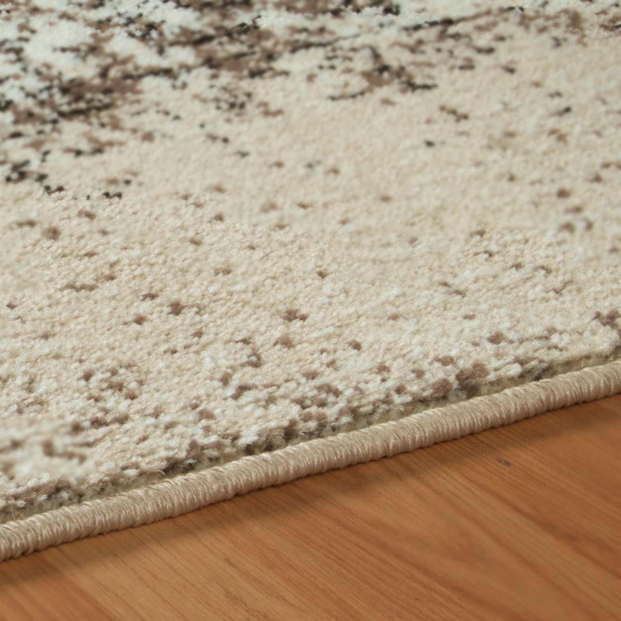 Bristol Distressed Abstract Damask Indoor Area Rug or Runner Rug - Beige-Brown