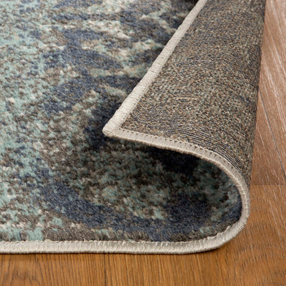 Bristol Distressed Abstract Damask Indoor Area Rug or Runner Rug - Rivulet