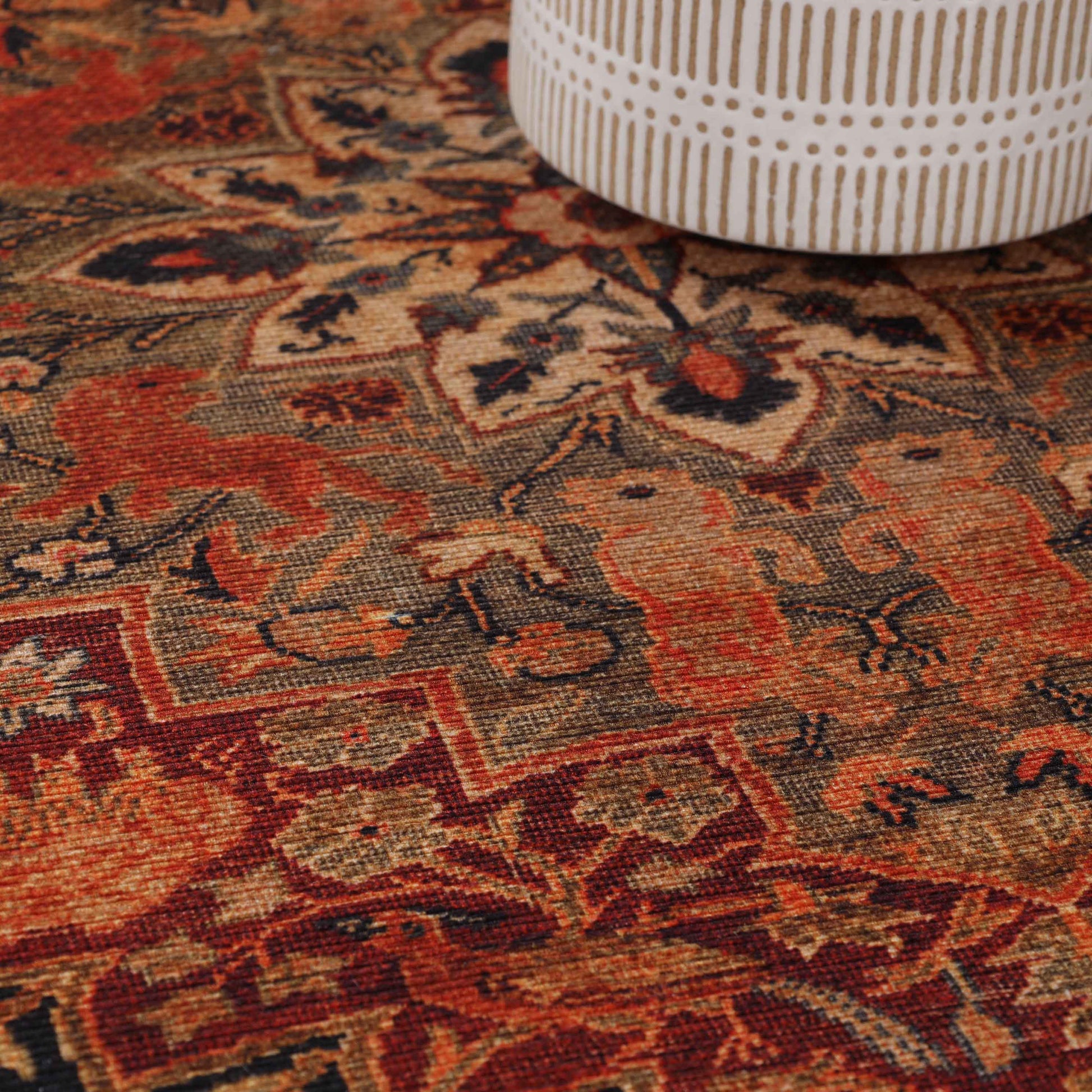 Copley Bohemian Oriental Medallion Wildlife Indoor Area Rug - Brown