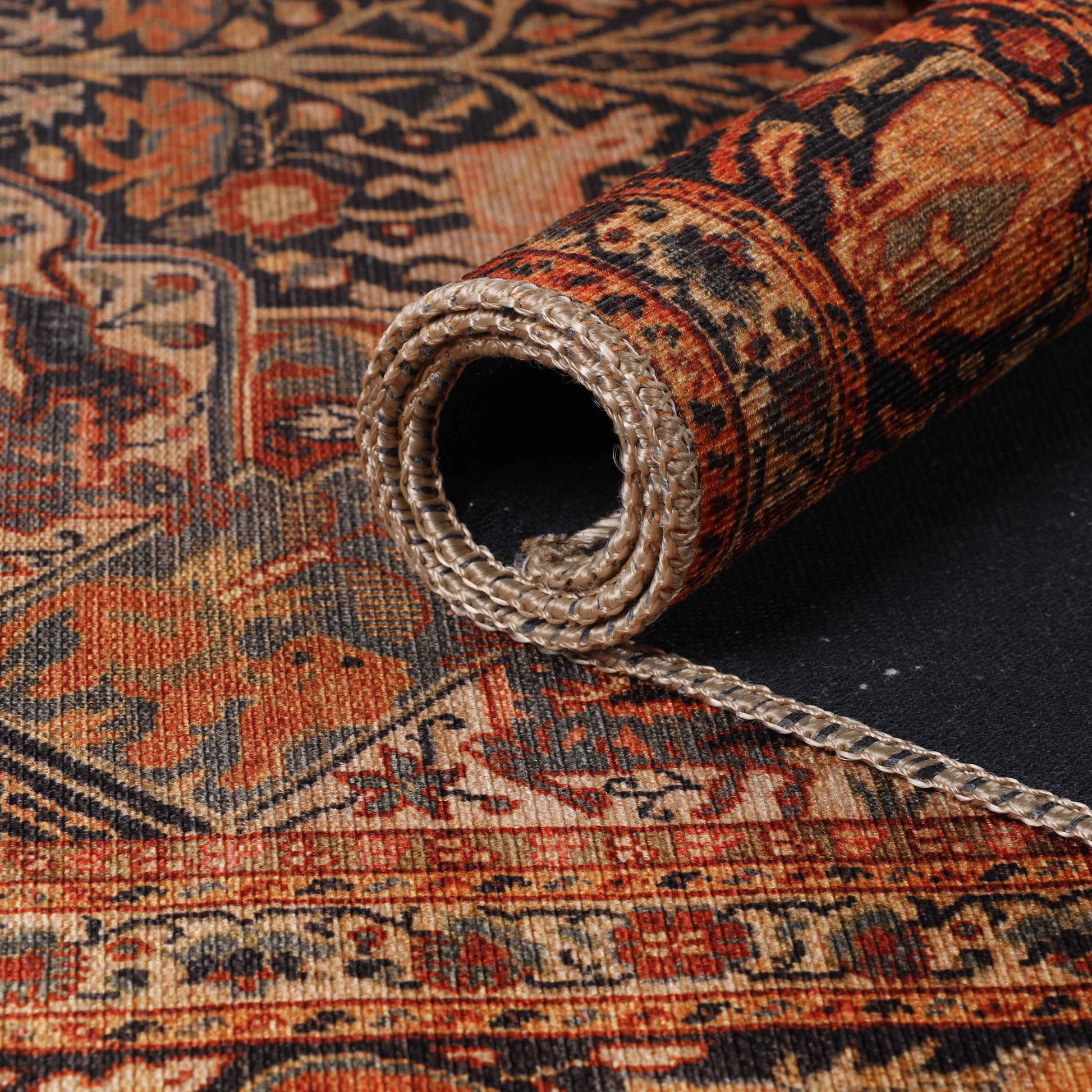 Copley Bohemian Oriental Medallion Wildlife Indoor Area Rug - Brown