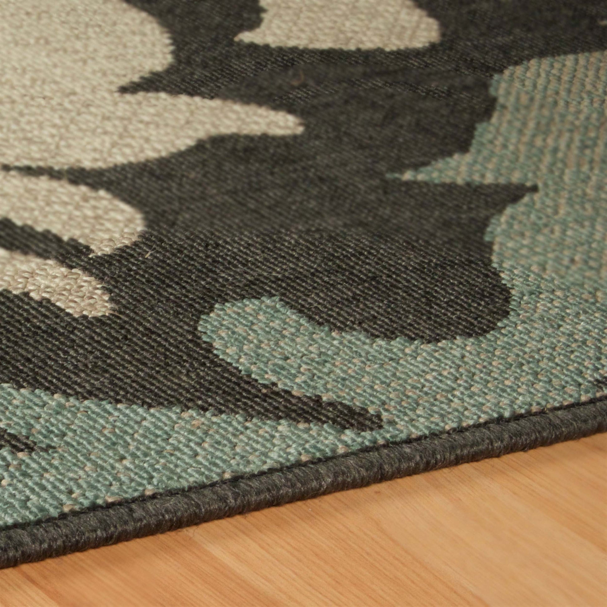 Lowell Traditional Damask Indoor Outdoor Area Rug - Brown