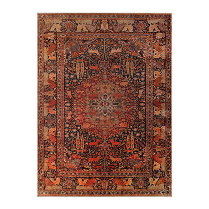 Copley Bohemian Oriental Medallion Wildlife Indoor Area Rug - Brown