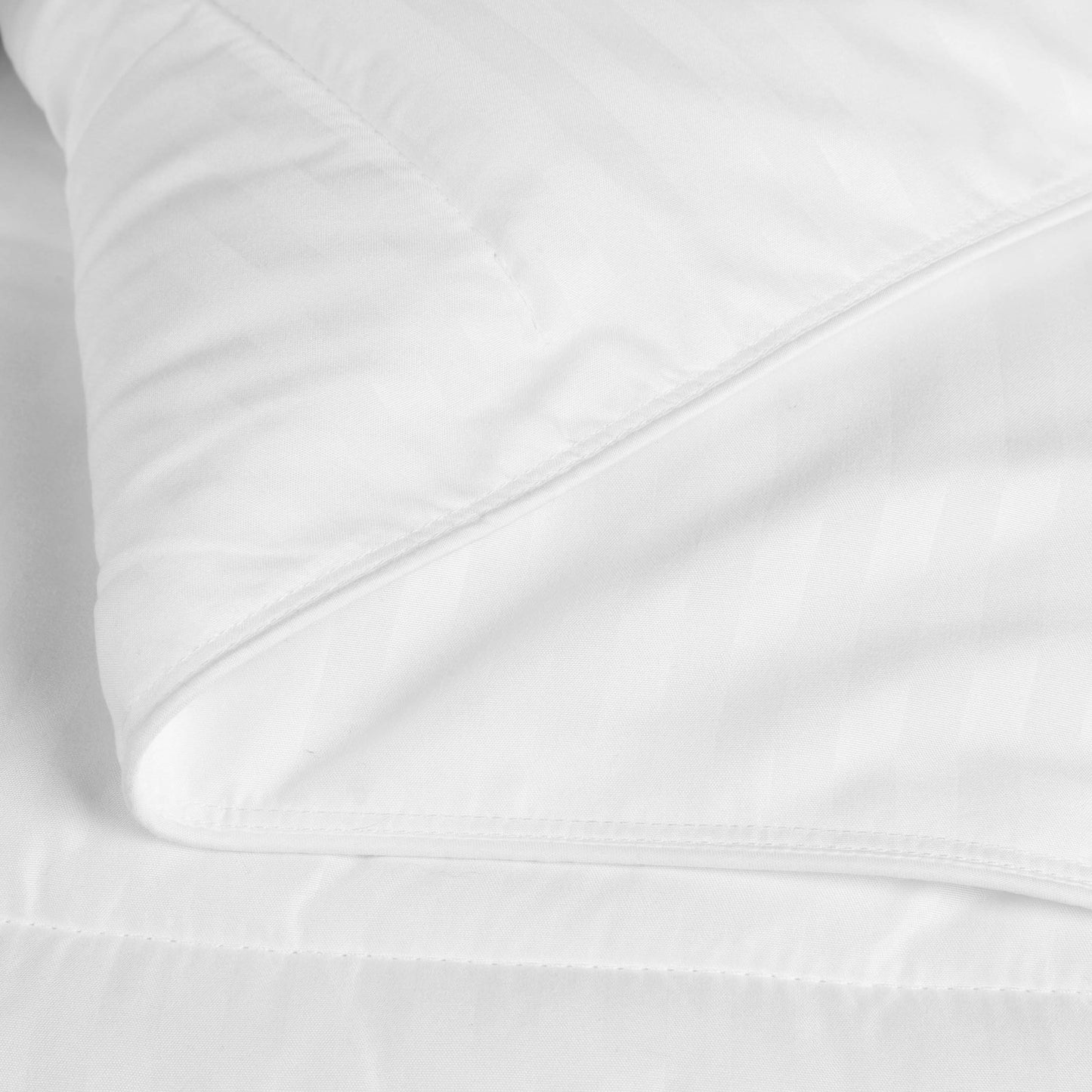 Brushed Microfiber Down Alternative Medium Weight Striped Comforter - White