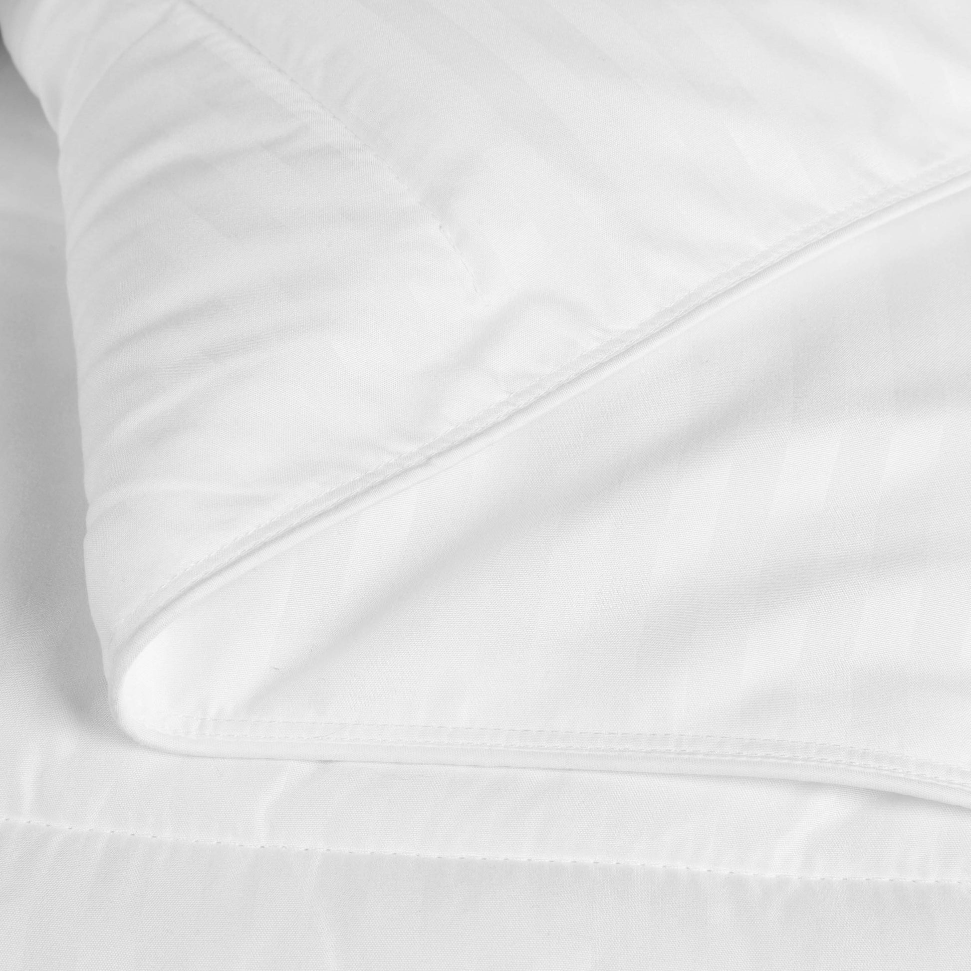 Brushed Microfiber Down Alternative Medium Weight Striped Comforter - White