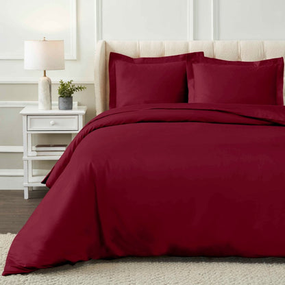 1200 Thread Count Egyptian Solid Cotton Duvet Cover Set