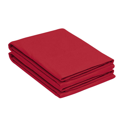 Cotton Flannel 2 Piece Pillowcase Set - Burgundy