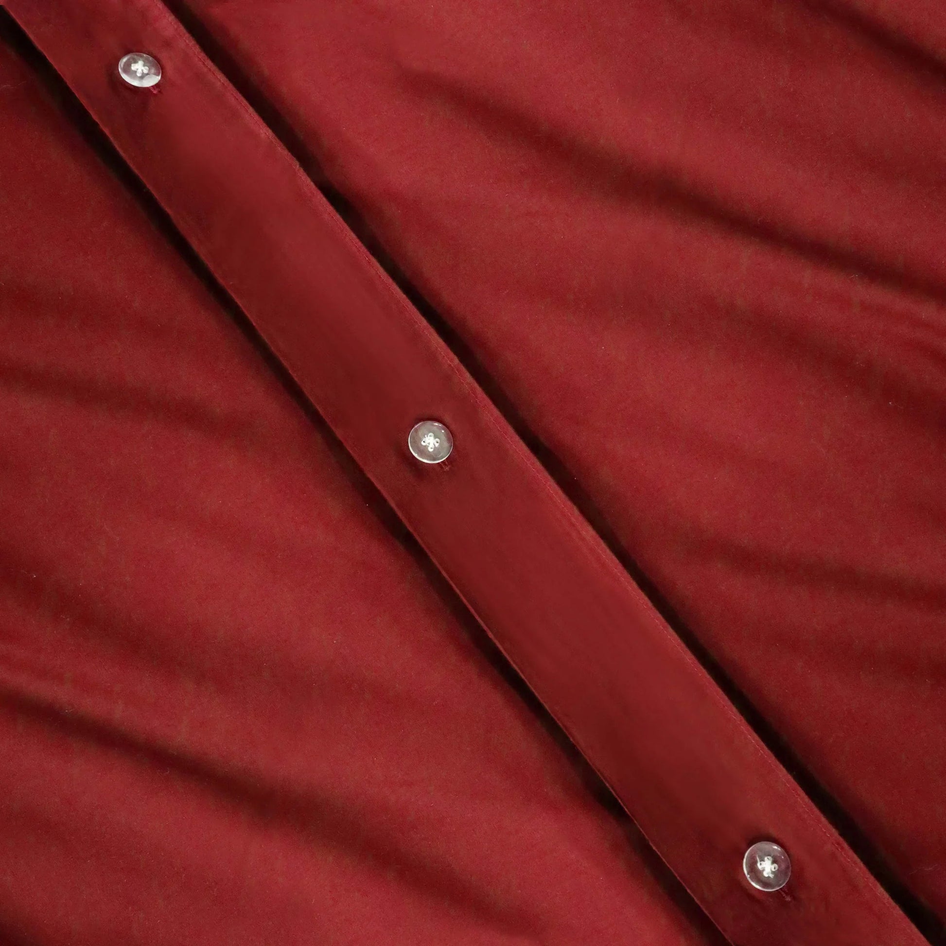 Cotton Percale Modern Traditional Duvet Cover Set - Burgundy