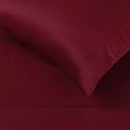 400 Thread Count Egyptian Cotton Solid Deep Pocket Sheet Set - Burgundy