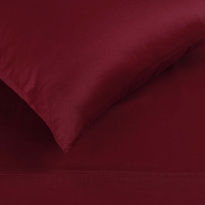 Egyptian Cotton 300 Thread Count Solid Deep Pocket Sheet Set - Burgundy