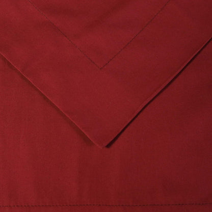 Cotton Percale Modern Traditional Duvet Cover Set - Burgundy