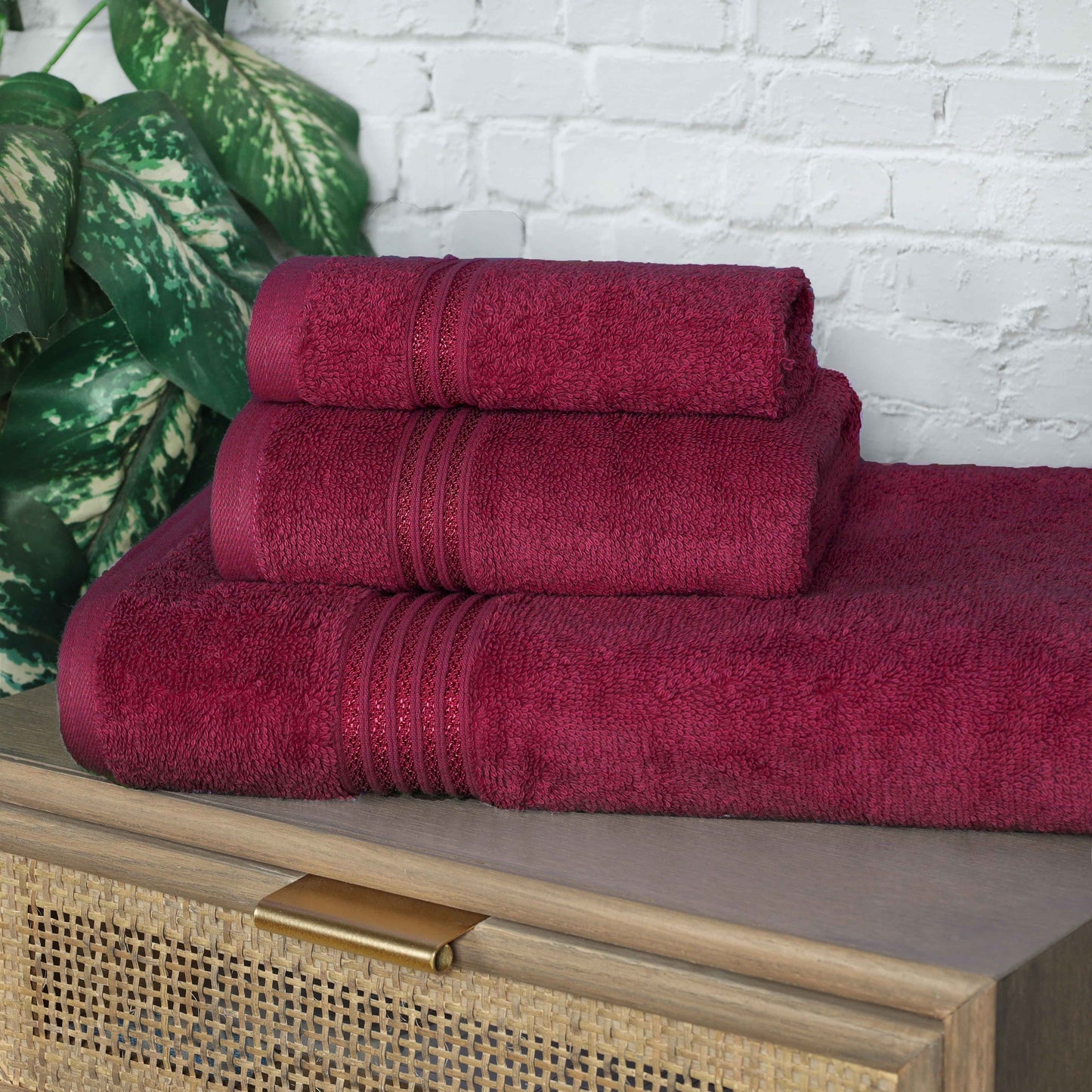 Egyptian Cotton Highly Absorbent Solid Ultra Soft Towel Set Collection