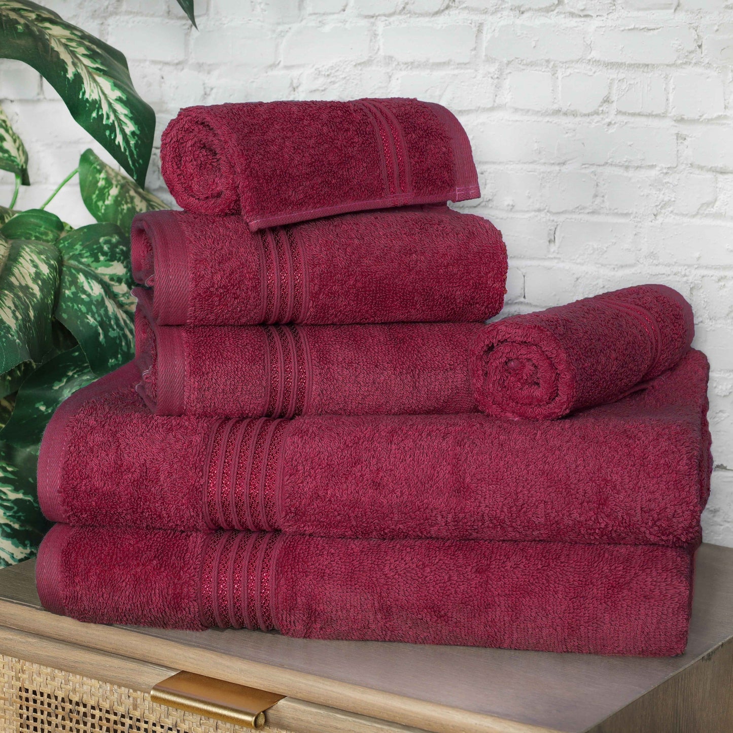 Egyptian Cotton Highly Absorbent Solid Ultra Soft Towel Set Collection