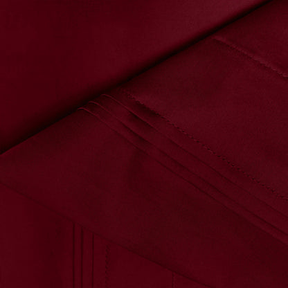 Premium 650 Thread Count Egyptian Cotton Solid Pillowcase Set - Burgundy