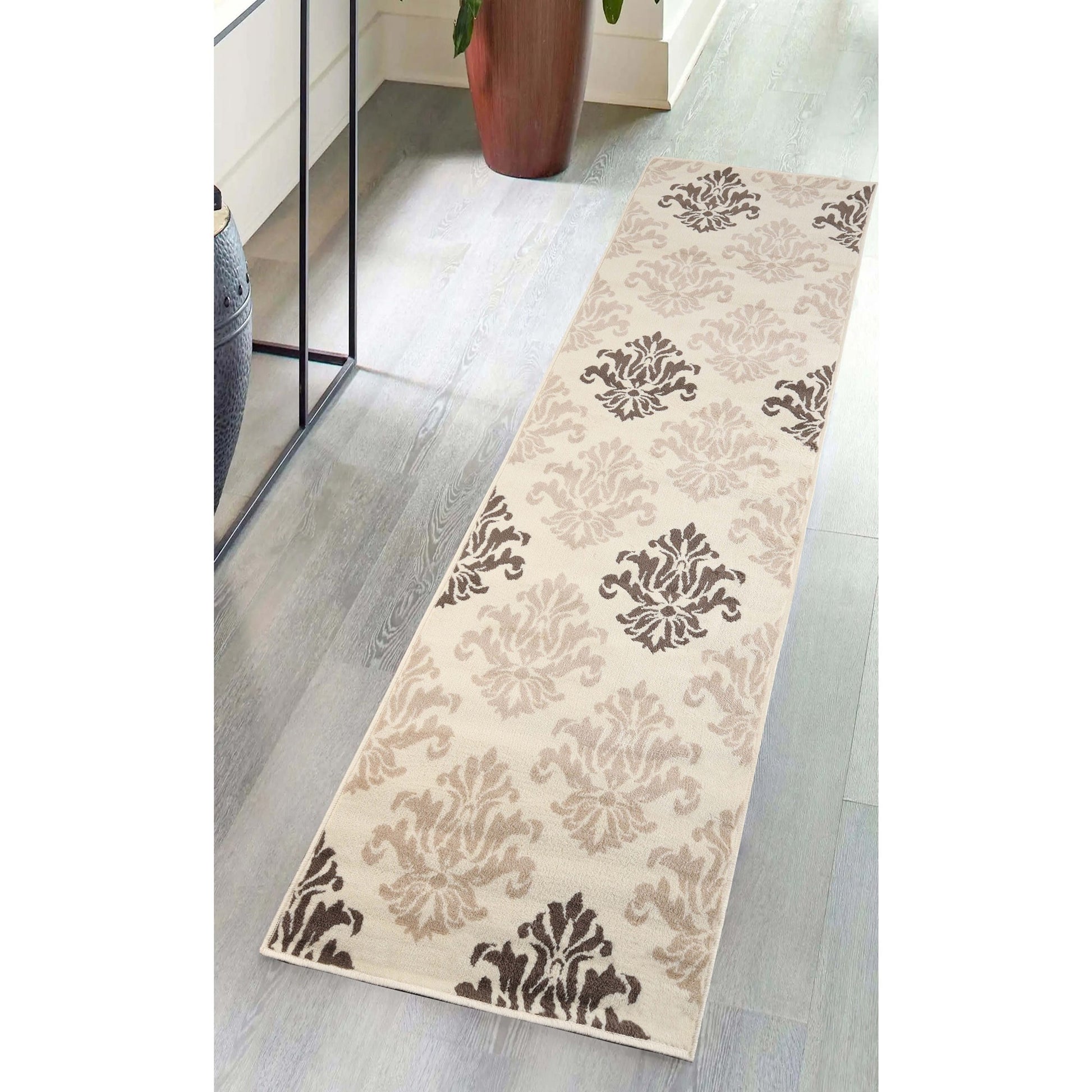 Superior Casper Damask Floral Area Rug - Multi Color