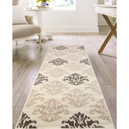 Superior Casper Damask Floral Area Rug - Multi-Color