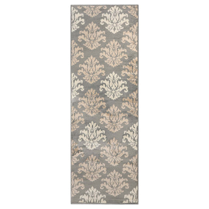 Superior Casper Damask Floral Area Rug - Blue