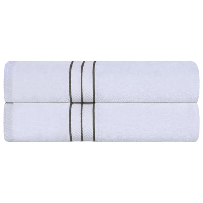 Ultra Plush Turkish Cotton Super Absorbent Solid 2-Piece Bath Sheet Set - Charcoal