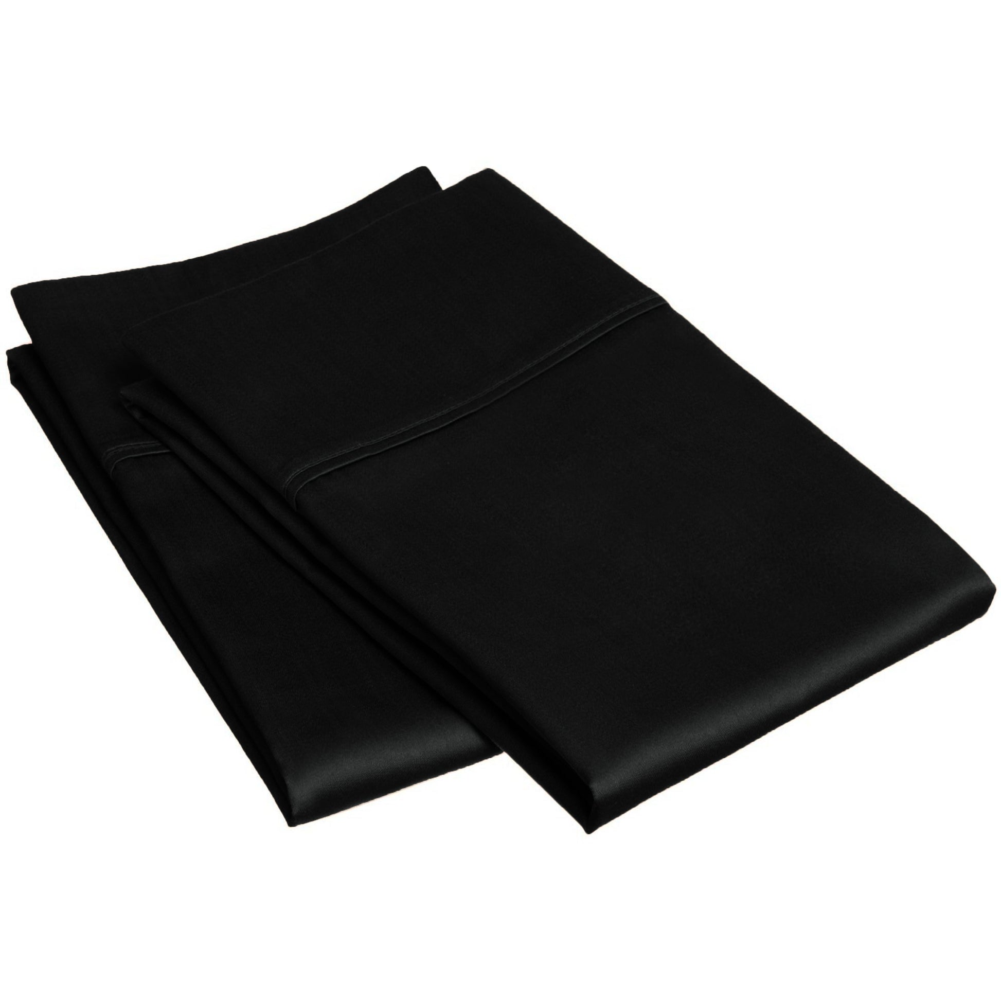 Superior Egyptian Cotton 300 Thread Count Solid Pillowcase Set - Black