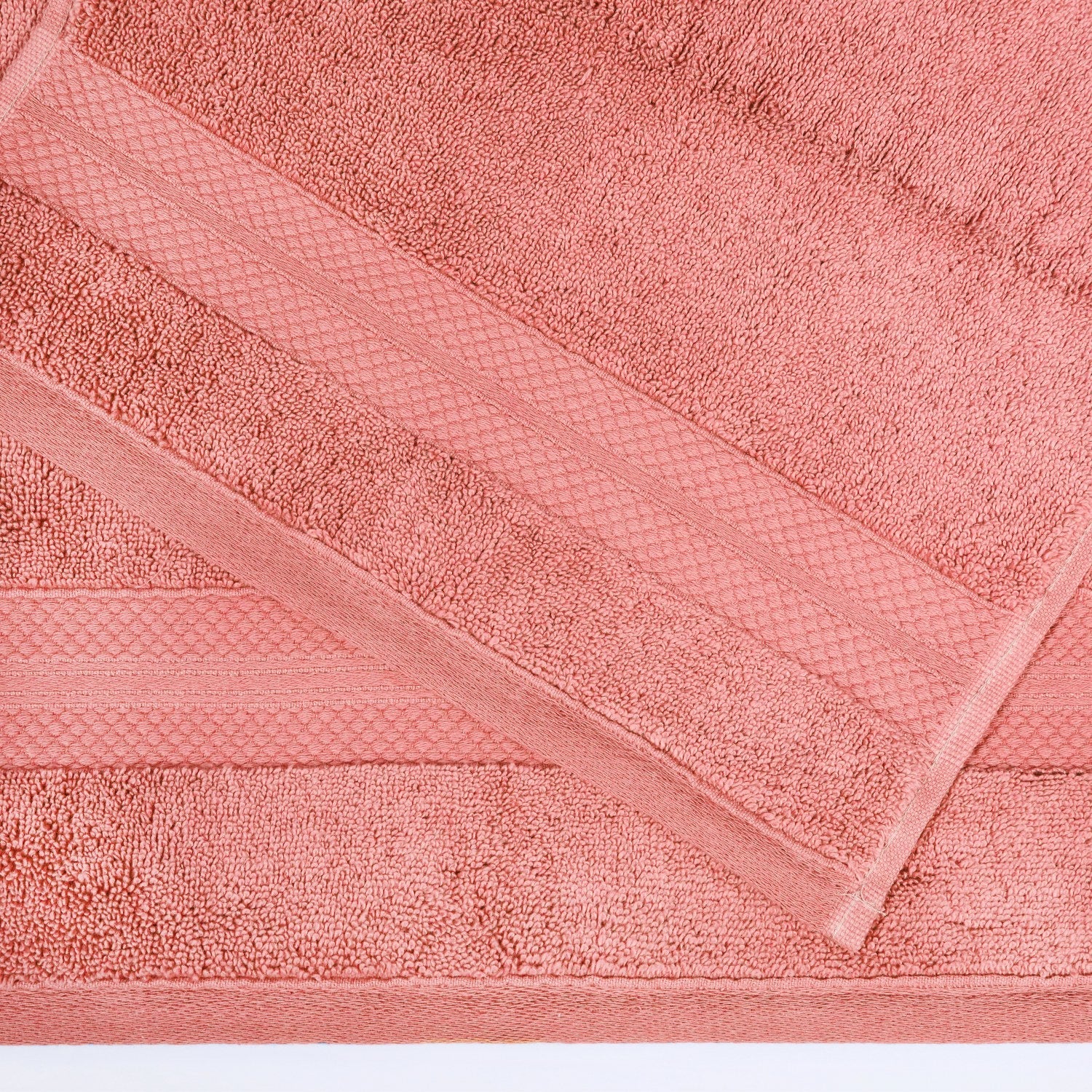 Superior Premium Turkish-Cotton Assorted Towel Set - Coral