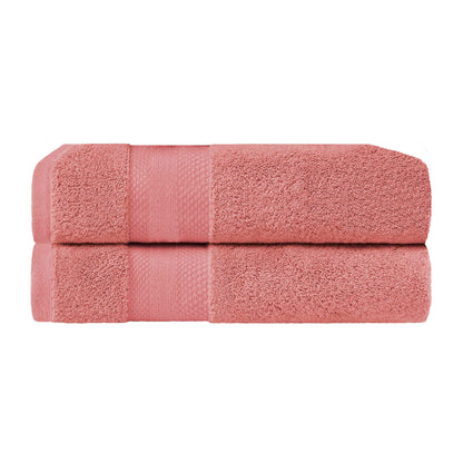 Superior Premium Turkish-Cotton Assorted Towel Set -  Coral