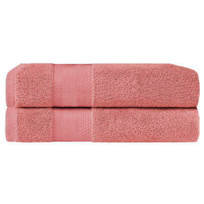 Superior Premium Turkish-Cotton Assorted Towel Set - Coral