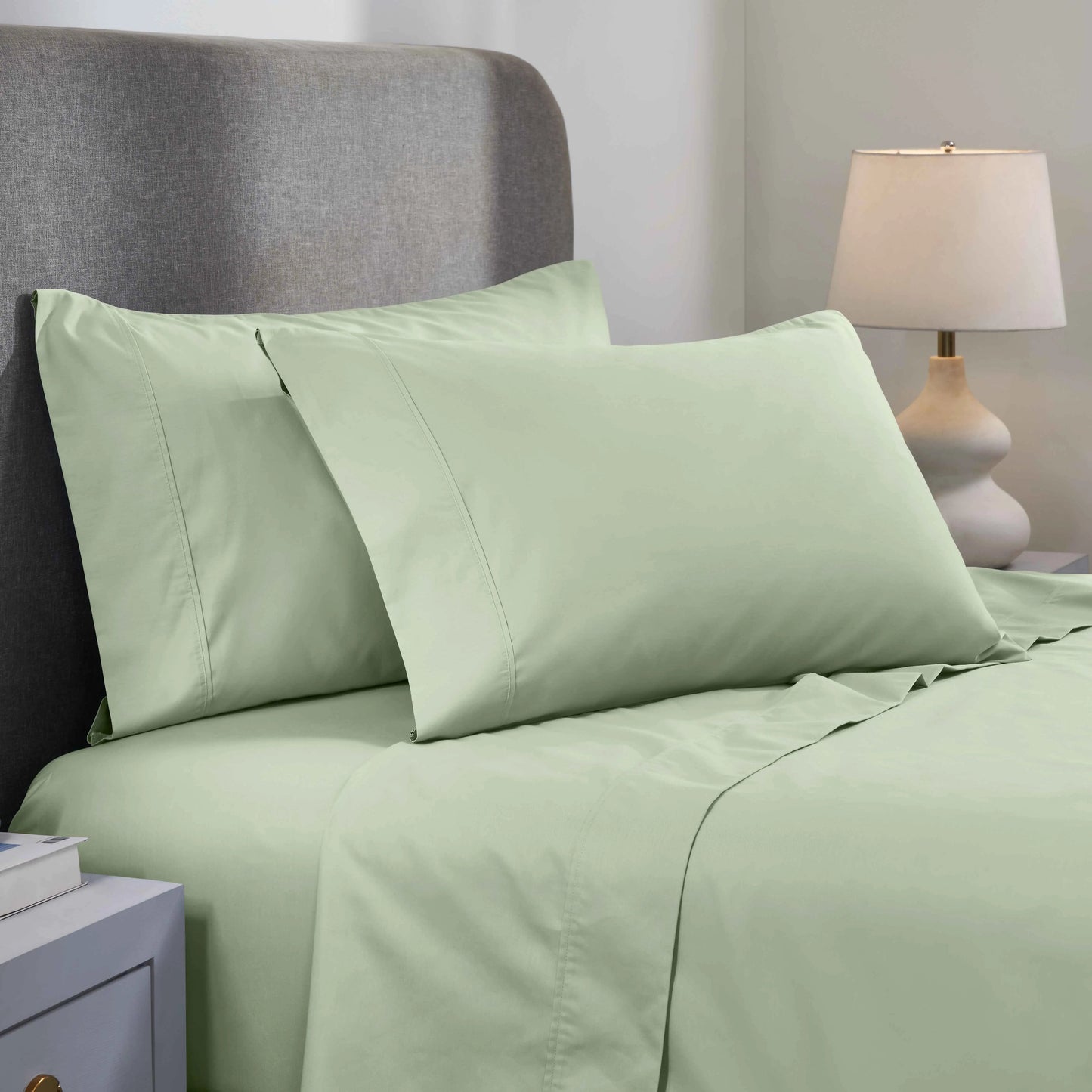 1000 Thread Count Cotton Blend Solid Deep Pocket Bed Sheet Set