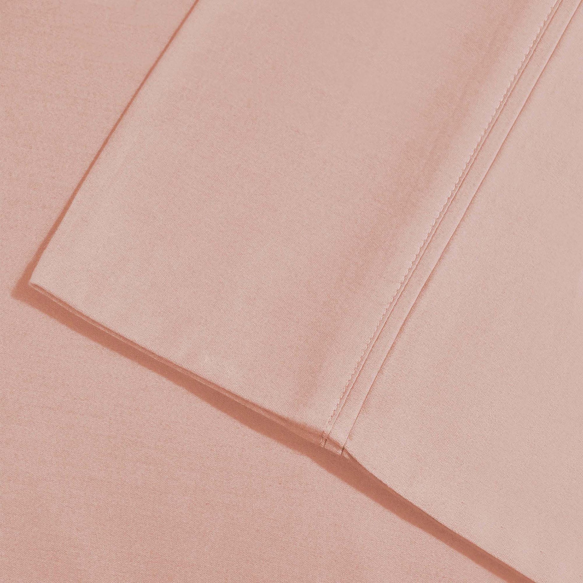 Superior Solid Deep Pocket Cotton Blend Bed Sheet Set - Blush