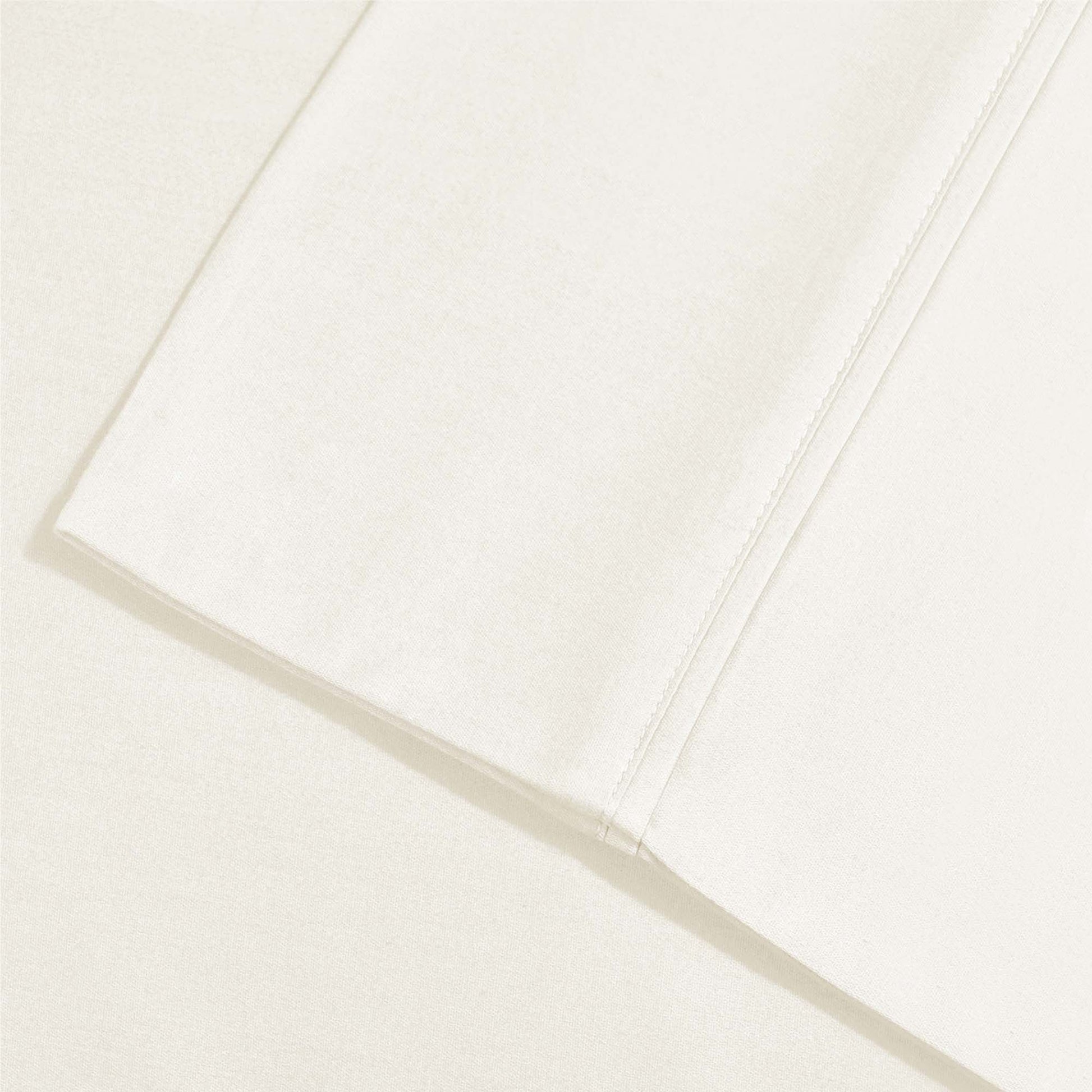 Superior Solid Deep Pocket Cotton Blend Bed Sheet Set - Ivory