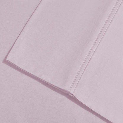 Superior Solid Deep Pocket Cotton Blend Bed Sheet Set - Lilac