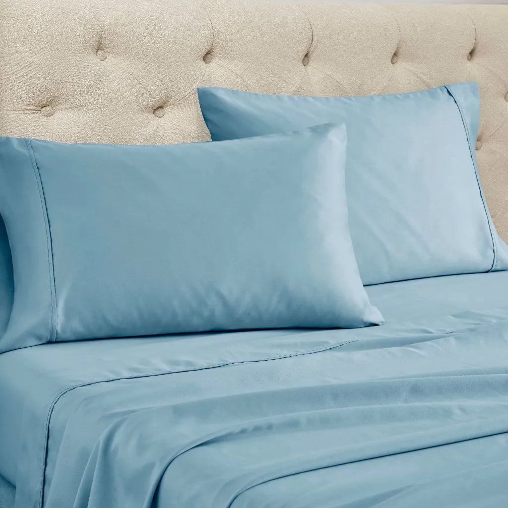 Cotton Blend Solid Deep Pocket Bed Sheet Set