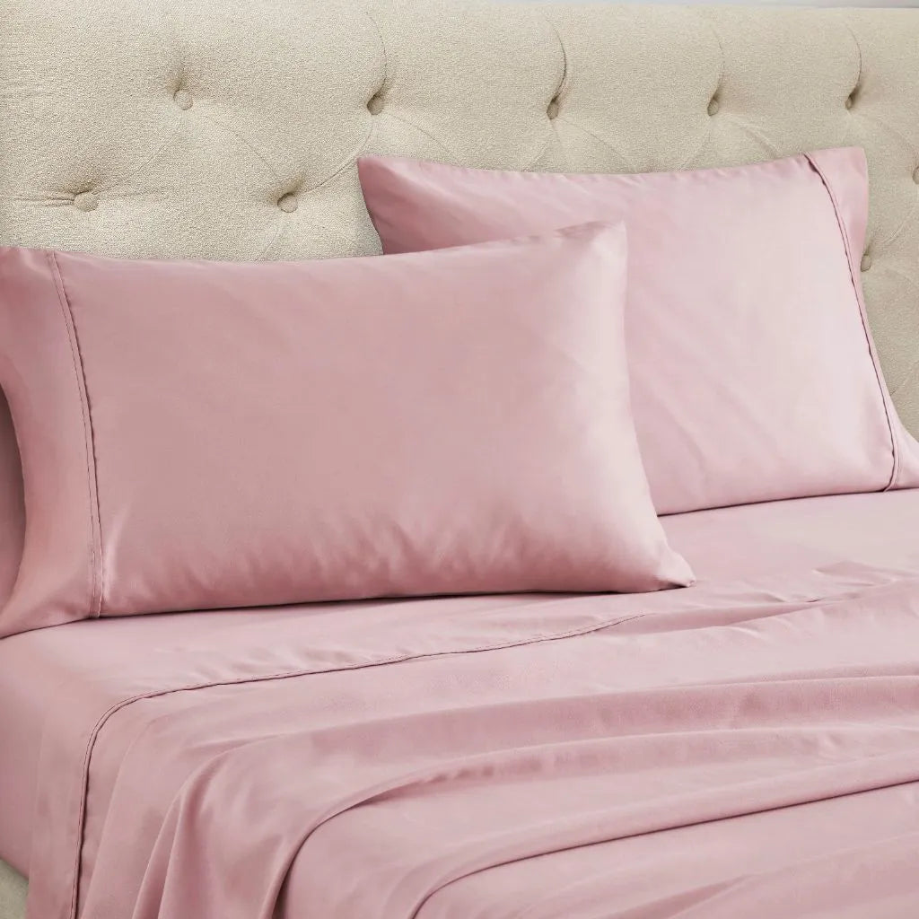 Cotton Blend Solid Deep Pocket Bed Sheet Set