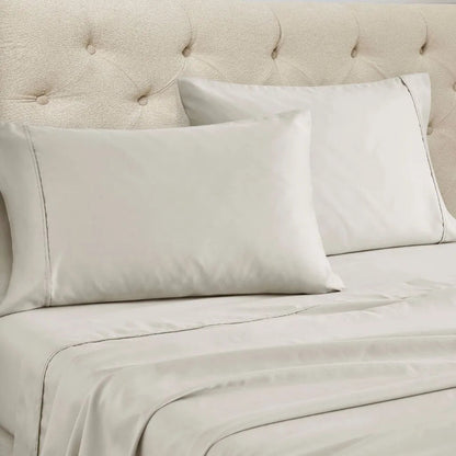 Cotton Blend Solid Deep Pocket Bed Sheet Set