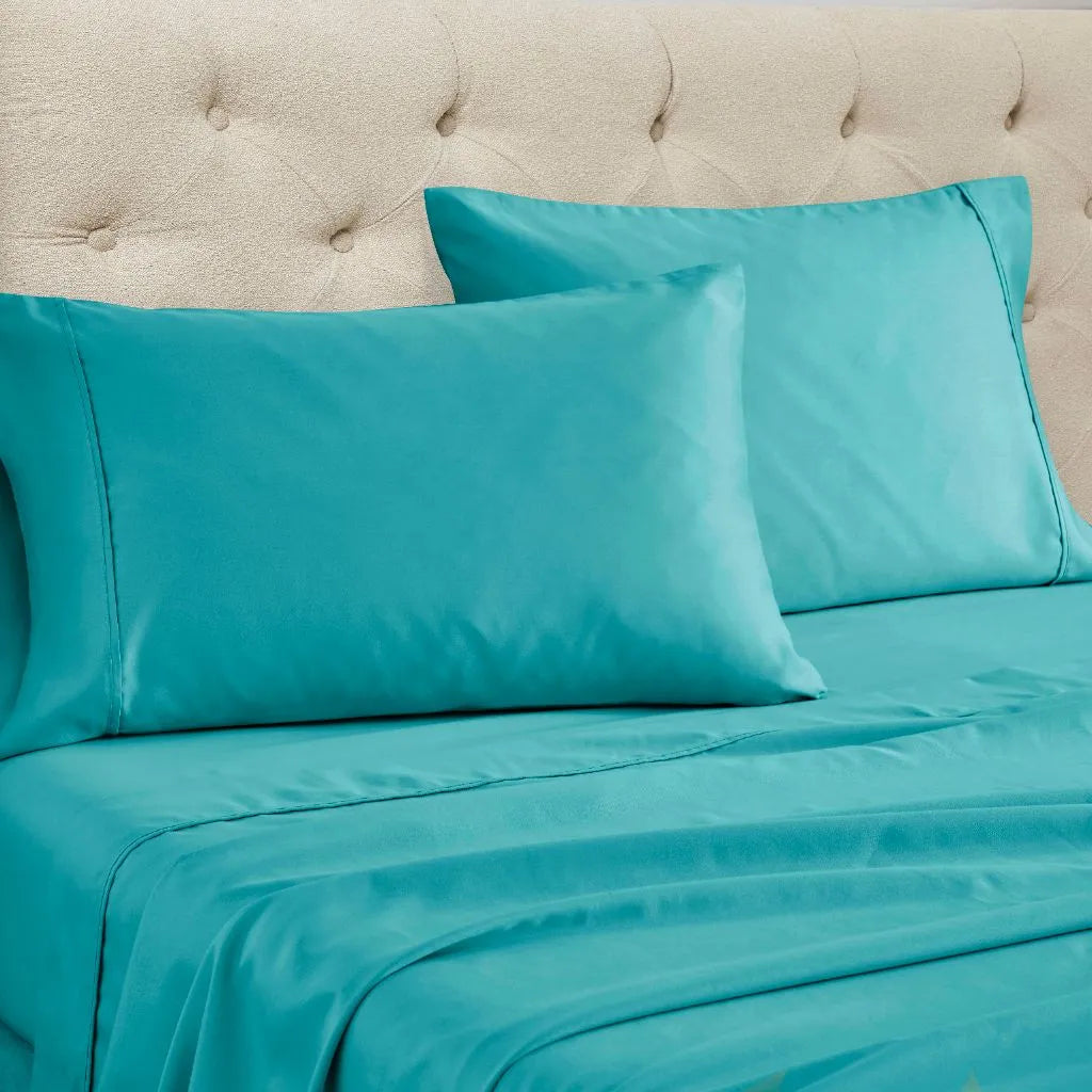 Cotton Blend Solid Deep Pocket Bed Sheet Set