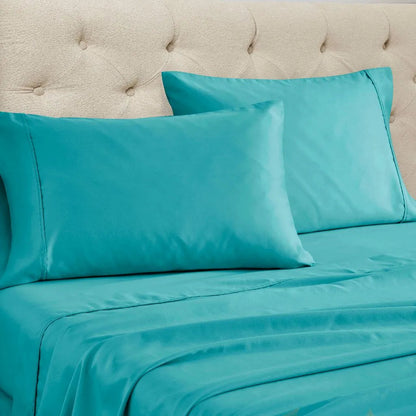Cotton Blend Solid Deep Pocket Bed Sheet Set
