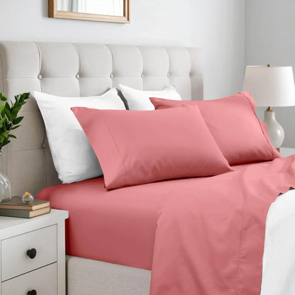 600 Thread Count Cotton Blend Solid Deep Pocket Sheet Set