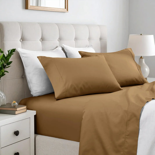 600 Thread Count Cotton Blend Solid Deep Pocket Sheet Set