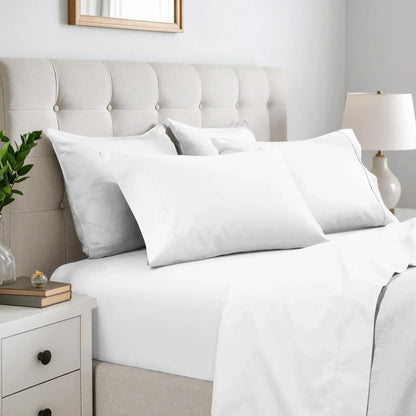 600 Thread Count Cotton Blend Solid Deep Pocket Sheet Set
